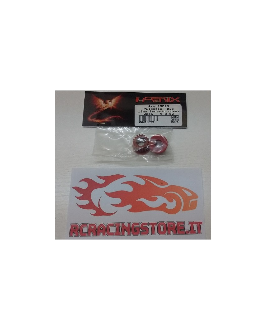 Puleggia plastica Z18 L11mm ad innesto rossa (2pz)