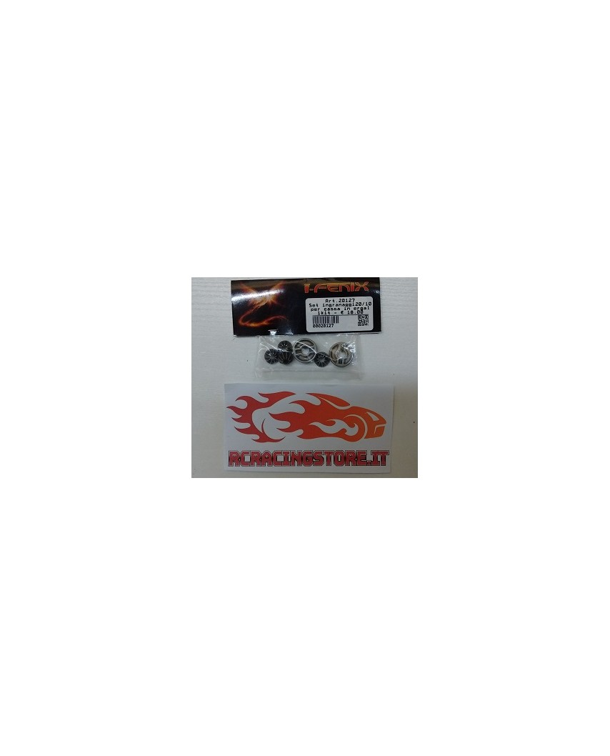 Set ingranaggi acciaio 20/10 per cassa in ergal (6 pz)