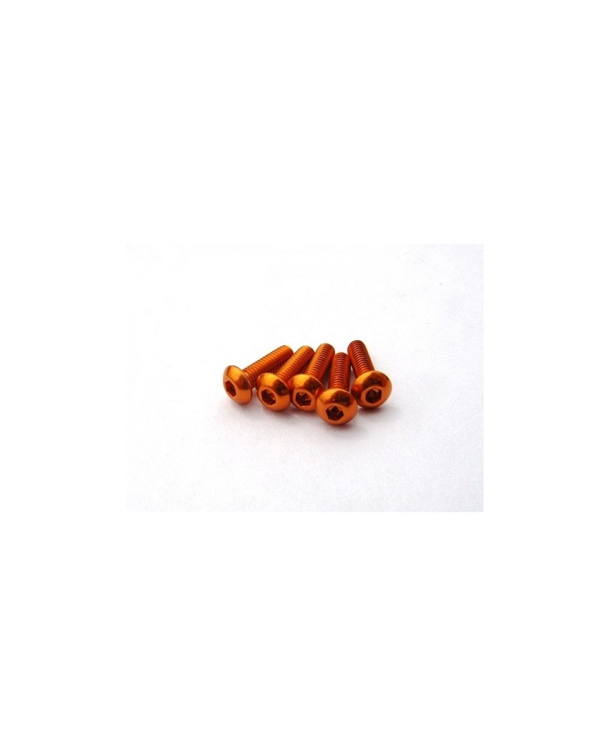 Alloy Hex Socket Button Head Screw M3x12 [Orange] ( 5 pcs)